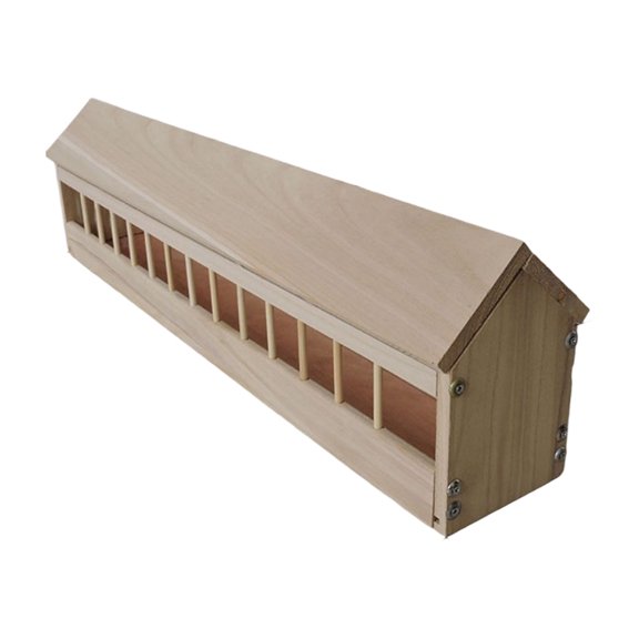 Trough Chicken and Pigeons Feeder 22/28-Slot Design Large Capacity Less Waste Compartments