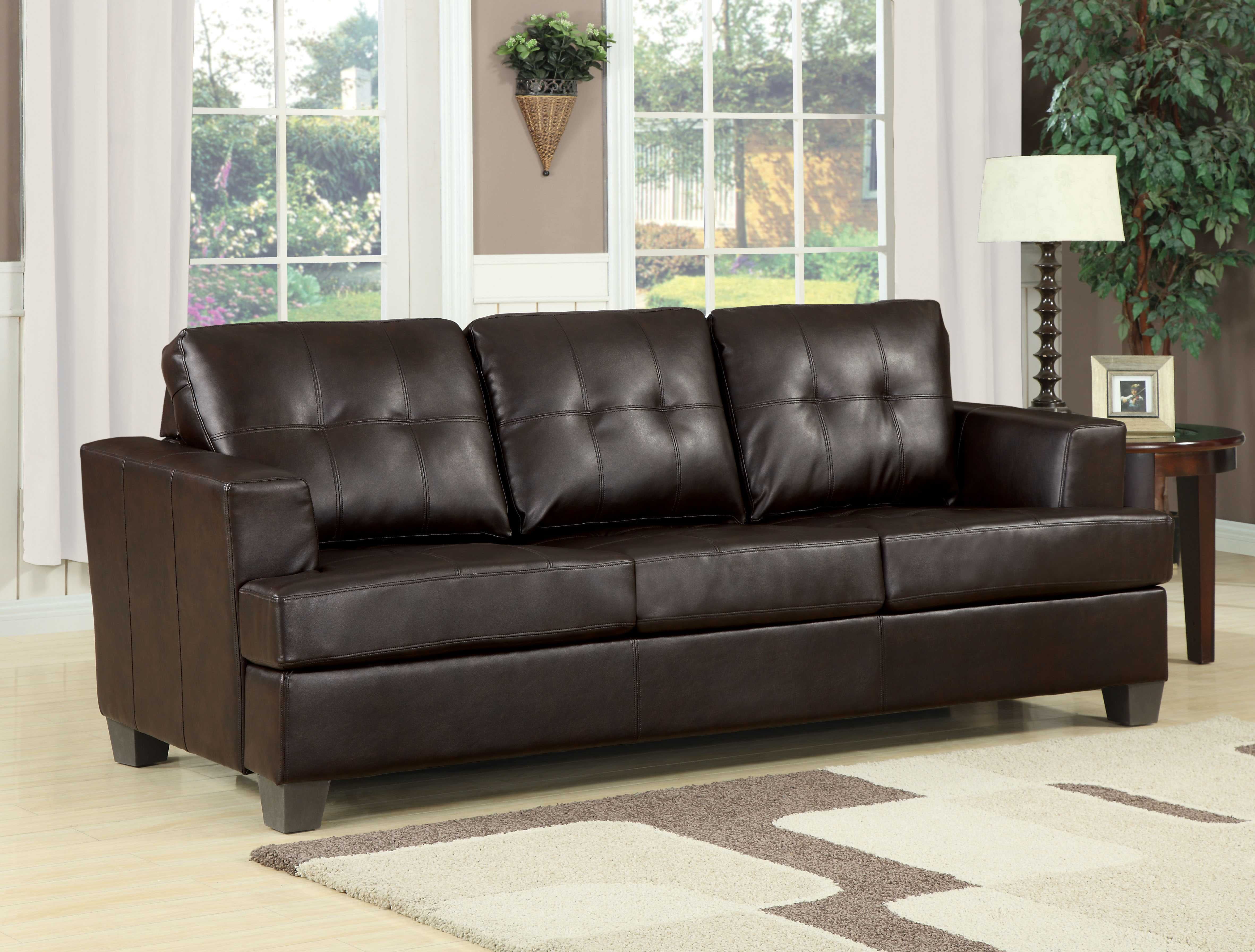HomeRoots Platinum Queen Sofa Bed, Brown
