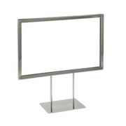 7 in. H x 11 in. W Twin Stem Chrome Sign Holder for Countertop (Pack of 24)