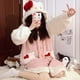 thumbnail image 3 of Pijamas de franela Kawaii Hello Kitty para mujer, ropa de dormir de felpa cálida, camisón de Anime Kt Cat, batas dulces para niñas, regalo de vacaciones de invierno, 3 of 4