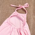 thumbnail image 4 of Jumpsuits for Girls Solid Kids Spaghetti Strap Loose Romper Wide Leg Pants Outfits Cute Girl Clothes 6T, 4 of 9