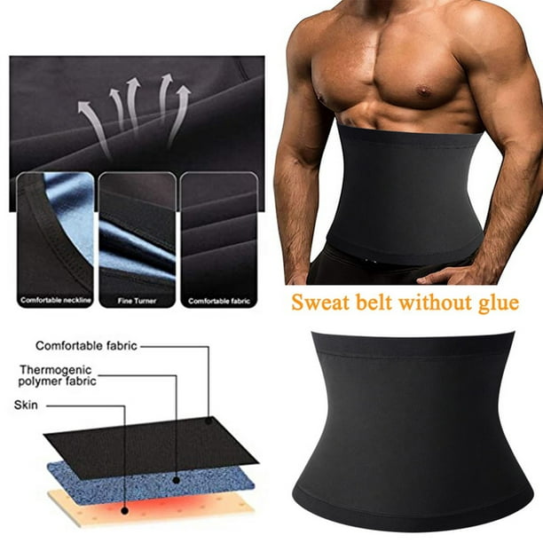 WALFRONT Slim Fit Waist Belt,Men Hot Body Shaper Weight Loss Slimming Waist  Trainer Trimmer Slim Belt Wrap 