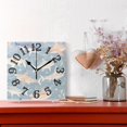 thumbnail image 2 of Fish Stars Leaves Wall Clock Square Silent Non Ticking Battery Operated Clock for Home Bathroom Kitchen Bedroom Living Room, 2 of 8
