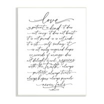 Stupell Industries Heartfelt Love Is Quote Classy Cursive Typography Graphic Art Unframed Art Print Wall Art, Design by Lettered and Lined