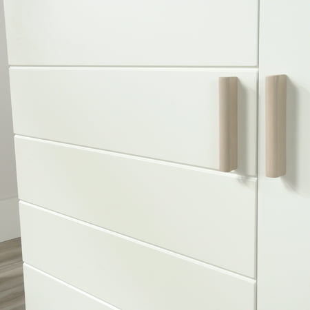 Sauder - Anda Norr Modular Credenza for Most Flat-Panel TVs Up to 60" - White With Sky Oak Accents