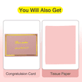 thumbnail image 3 of 12.6" Elegant Pink Paper Gift Bags with Ribbon Greeting Card and Tissue Papers Perfect for Birthday Wedding Party and Special Occasion Presents, 3 of 6