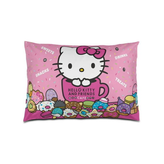 Hello kitty Pillowcase cartoon pattern printed pillowcase - soft and breathable pillowcase, envelope closure 20x14 Inch