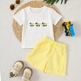 thumbnail image 2 of Baby Boy Outfits Boys Clothes Children's Spring Summer Plaid Printed Short Sleeved Sports 0 6 12 18 24 Months 2T 3T Suits T-Shirt Tops+Long Pants 2-Piece, 2 of 6
