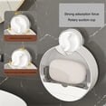 thumbnail image 6 of NonPunch Bathroom Organizers Wall Mount Soap Dish With Secure Suction And Cover Durability Plastic Construction, 6 of 9