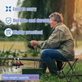 thumbnail image 2 of BTideas Taburete Portátil para Acampar, Pequeño Reposapiés Plegable para Exteriores, con Bolsillo Lateral y Bolsa de Transporte, Negro, 2 of 7