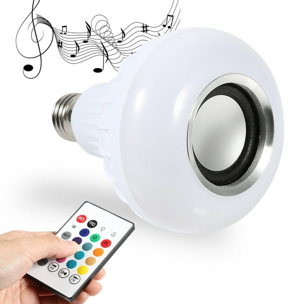 Spptty E27 12W LED RGB Bluetooth Haut-parleur Ampoule Musique Lecture  Lumière Lampe Avec Télécommande, LED Musique Ampoule, LED Lampe De Musique  Lampe 