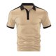 thumbnail image 4 of pstuiky camisetas de manga corta para hombre, Suéter informal de manga corta con solapa y botones para hombre, color liso ropa de hombre m, 4 of 6