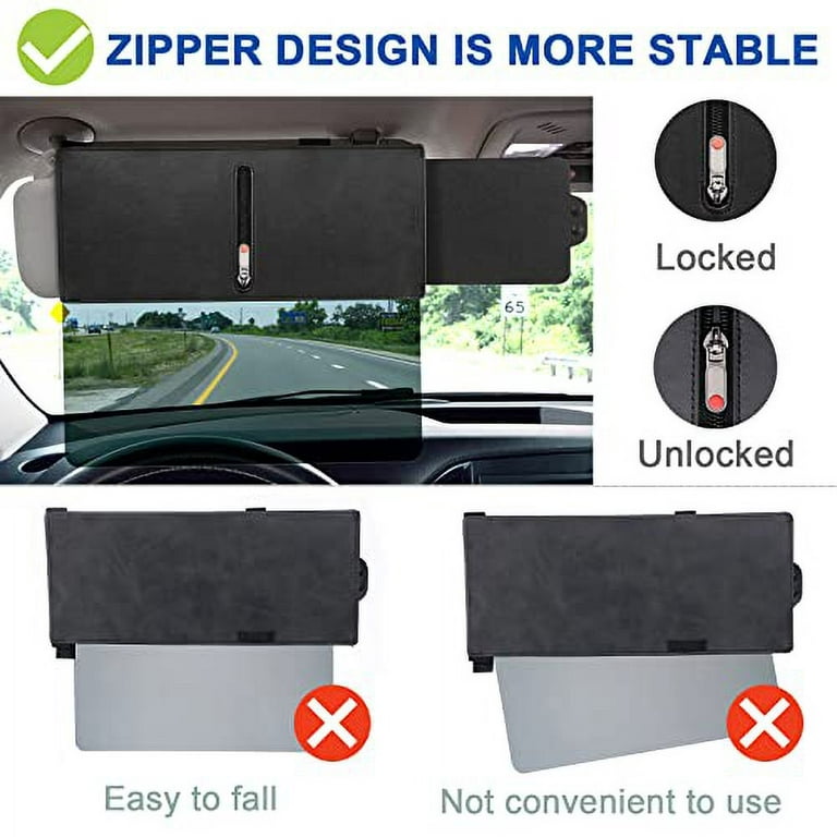 Zipper Visor Extension For Car Zipper Retractable Car Sun Shield Extension  Adjustable Anti-glare Uv-filtering Auto Sunvisor For - Sun Visors -  AliExpress