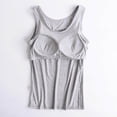 thumbnail image 5 of TrendOFT Womens Tank Tops Built in Bra Cami Tanks Lightweight Undershirt Tank Tops Grey M, 5 of 8