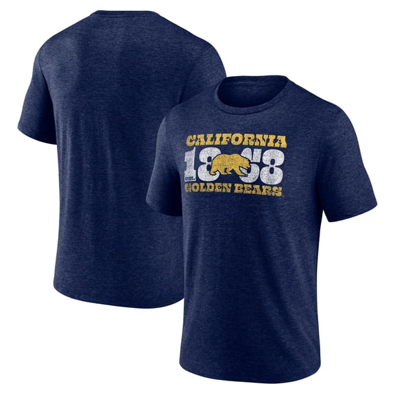 Men's Navy Cal Bears Established Tri-Blend T-Shirt