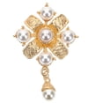 thumbnail image 1 of Broche vintage con perlas barrocas, accesorio de ropa retro para mujer, 1 of 5
