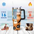 thumbnail image 4 of Happy Halloween Ghost Tumbler with Handle and Straws 40 oz Stainless Steel Halloween Travel Coffee Mug Birthday Present for Women Girls Daughter Mom Gifts for Him/Her Coffee Mugs, 4 of 7