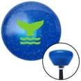 thumbnail image 1 of Green Whale Tail Blue Retro Metal Flake Shift Knob with M16 x 1.5 Insert Shifter, 1 of 1