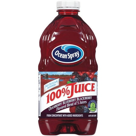 Ocean Spray 100% Cranberry Blueberry Blackberry Juice, 64 Fl. Oz.