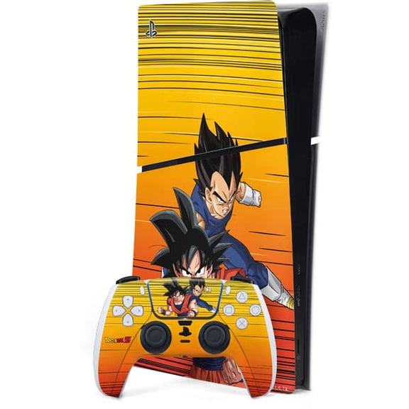 Skinit Dragon Ball Z Goku & Vegeta PS5 Slim Digital Edition Bundle Skin