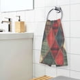 thumbnail image 3 of Yayeee 2 Pack Hand Towels for Bathroom 100% Cotton 16" x 28" Kitchen Towel, Dark Tartan Pattern, 3 of 7