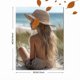 thumbnail image 3 of Qisvanset 12x16 Inch 2D Flat Framed Canvas Art, Psalm Coastal Granddaughter Trendy Apartment Religious Wall Art Decor, 3 of 5