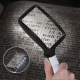 thumbnail image 3 of Rectangular Magnifying Glass with 5 LED Lights, 2 Dimming Modes: Large Foldable Handheld Magnifier for Detailed Viewing, 3 of 5