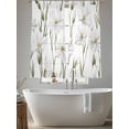 thumbnail image 5 of White Floral Sheer Curtains 63 Inch Length 2 Panels Set, Garden Floral Seasonal Botanical Blooms Voile Window Treatment Rod Pocket Curtains Sheers Drapes for Bedroom/Living Room/Kitchen 52x"63"x2, 5 of 7
