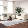 thumbnail image 4 of DHP Liah Loveseat Sofa with Pocket Spring Cushions, Ivory Linen, 4 of 9