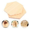 thumbnail image 4 of DECOMELODY Wood Painting Panel Hexagon Christmas 2Set 4.0x3.3x0.2in, 4 of 8