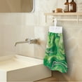 thumbnail image 3 of ZIATUBLE Marble Stripes Hanging Hand Dry Towels Fast Drying Bathroom Hand Towels Breathable Dish Towels for Kitchen Decorative Lightweight Hand Towels for Bathroom with Loop, 3 of 7