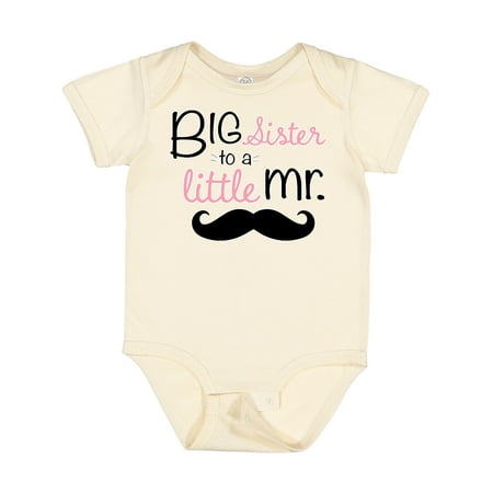 

Inktastic Big Sister to a Little Mr. Gift Baby Girl Bodysuit