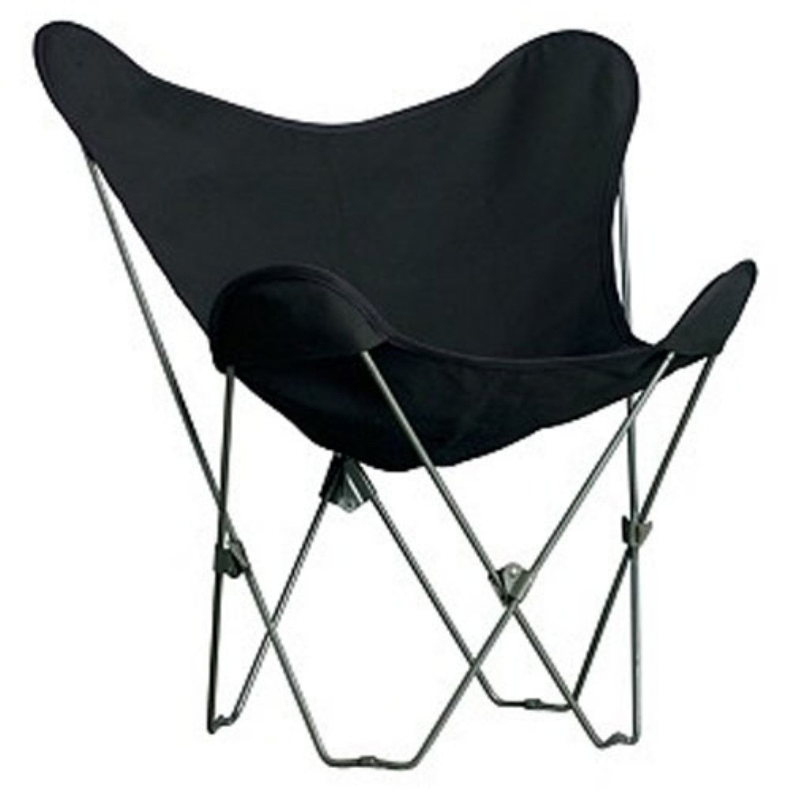 Butterfly Chair and Cover Combination With Black Frame, Black