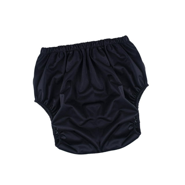 Pañal de tela para adultos para incontinencia, suave, elástico, resistente al desgaste, reutilizable, transpirable. Negro S