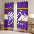 thumbnail image 2 of Homewish Cheer Team Curtains Pack of 2 (42x84 Each) For Teens Boys Girls,Girly Dreamy Dance Curtains Blackout,Geometric Stripes Bedroom Curtains,Lightweight Room Decor, 2 of 6