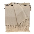 thumbnail image 2 of Parkland Collection Transitional Herringbone Beige Rectangle 50" x 60" Throw, 2 of 4