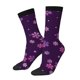 thumbnail image 1 of Balery Purple Snow Flakes Calcetas Largas con Estampado para Hombre y Mujer – Suaves y Transpirables, Talla Única (US 5-11), 1 of 6