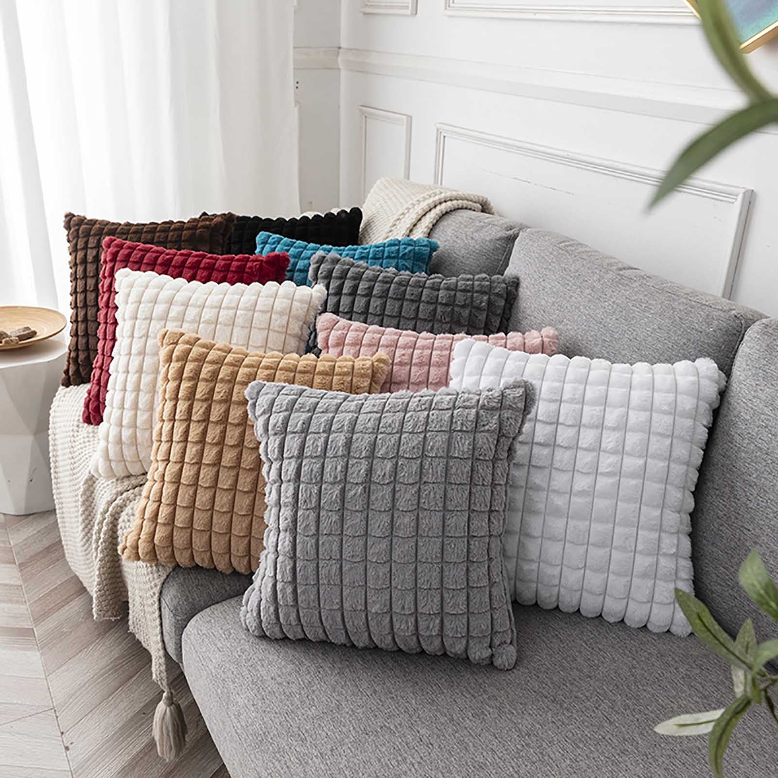 Nkmbld Cooling pillow Cover New Home Living Room Cushion Cover Bedroom Headboard Pillow Cover Including Pillow Core, Standard/Queen, Pink