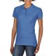 thumbnail image 2 of Gildan- Polo de manga corta de algodón Premium de piqué doble para mujer (Azul Flo), 2 of 3