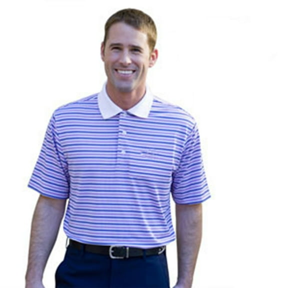 Monterey Club Men's Rio Hondo Stripe Texture Golf Polo Shirt #1614