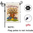thumbnail image 2 of Happy Thanksgiving Turkey Garden Flag Tree of Life Pumpkin Thanksgiving Flags Banners 12.5x18 Inch Burlap Vertical Double Sided Design Outside Decoration Small Sign, 2 of 5