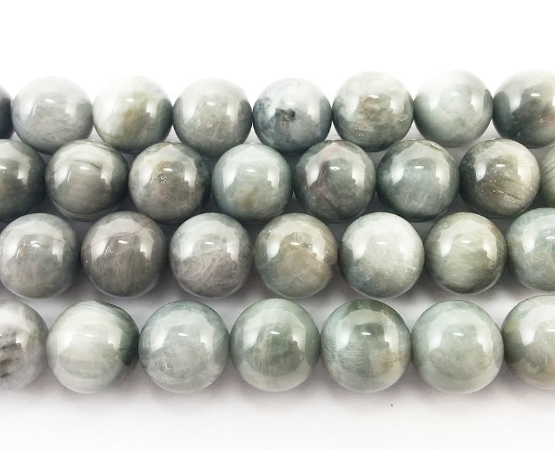 Natural Stone Gray Eagle's Eye Round Beads For Jewelry Making 15" 4mm 6mm 8mm 