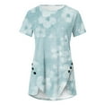 thumbnail image 4 of Bogo Cute White Vacation Tops For Women Womens Tops Short Sleeve Loose Fit 1X Casual Blouses For Women Plus Size T Shirts For Women V Neck Pack, 4 of 4