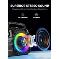 thumbnail image 6 of BONAOK Karaoke Machine for Adults, Karaoke Speaker with Two Wireless Microphones, Portable Bluetooth Speaker PA System with LED Lights, Black, 6 of 8