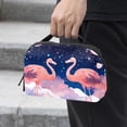 thumbnail image 2 of Flamingo Digital Bag with Oxford Fabric, Waterproof and Protective, 5.9x9.44x3.14 in, for Hard Drive Bags, Storage Box, Cord Travel Organizer, Cable Organizer Bag, 2 of 6