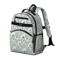 thumbnail image 2 of Light Blue Daisy Flower Pattern Backpack for School,Cute School Bag,Schoolbag with Adjustable Shoulder Straps & Padded Back,15.25"x11.5"x5.25", 2 of 5