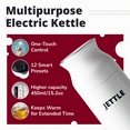 thumbnail image 4 of Jettle Electric Kettle 450ml - Stainless Steel Temperature Control Bottle - Electric Tea Kettles Automatic Shut off for Coffee Milk Soup Water - White, 4 of 15