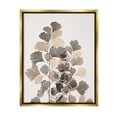 thumbnail image 5 of Stupell Industries Modern Ginkgo Leaf Arrangement Translucent Brown Grey Leaves Metallic Gold Framed Floating Canvas Wall Art, 16x20, by Albert Koetsier, 5 of 5
