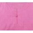 thumbnail image 6 of Atasi Men's Short Baby Pink Kurta Cotton Casual Shirt Ethnic Tunic-Large, 6 of 7