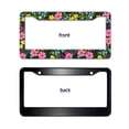thumbnail image 6 of Aluminum License Plate Frame - Sweet Floral Decoration Cute Colorful Flower Pattern Car Tag Holder for Women, Rust-Proof Metal Auto Frame with Screws & Caps, Fits Standard 12.2" x 6.3" US Plates, 6 of 9